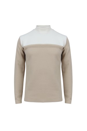 멀티컬러 소프트 웜 투톤 절개 하프터틀넥 NIT131A