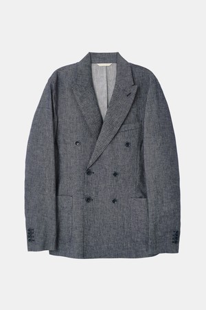 ITALY 그레이 린넨 더블 자켓 CJK108