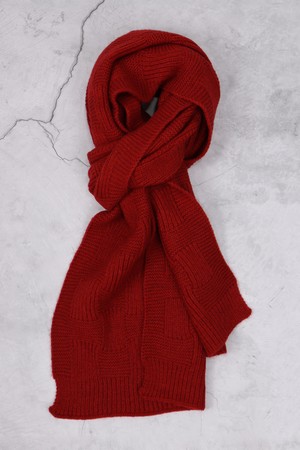 격자 패턴 니트 머플러 AMU123A