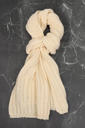 눈꽃 패턴 니트 목도리 머플러 AMU125A