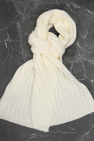 눈꽃 패턴 니트 목도리 머플러 AMU125A