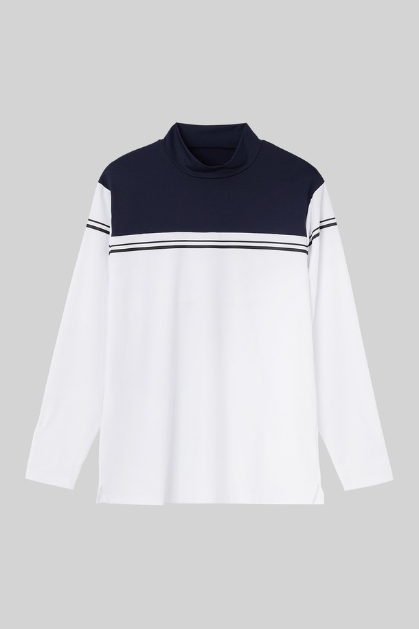 남성용 라이프앤 스포츠 미들넥 긴팔 티셔츠 CTEE110입니다. 블랙과 화이트 두 가지 색상으로 제공되며, 골프, 스포츠, 야외 활동 등 다양한 활동에 적합합니다. 봄, 여름, 가을, 겨울 사계절 모두 활용 가능하며, 신축성이 뛰어난 폴리에스터와 폴리우레탄 혼방 소재로 제작되었습니다. 심플하고 스포티한 컬러블록 디자인에 베이직핏, 레귤러 기장으로 편안하게 착용할 수 있으며, 이너웨어로 활용하기에도 좋습니다.
