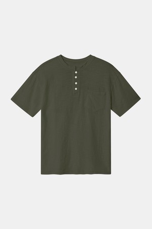 컷오프 헨리넥 반팔 티셔츠 CSTEE109