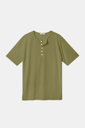 헨리넥 니트 반팔 티셔츠 CSTEE110