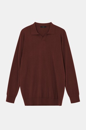 멀티컬러 브이 카라넥 긴팔 니트티 CNIT106