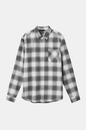 코팅코튼 그라데이션 체크 남방 CSH105