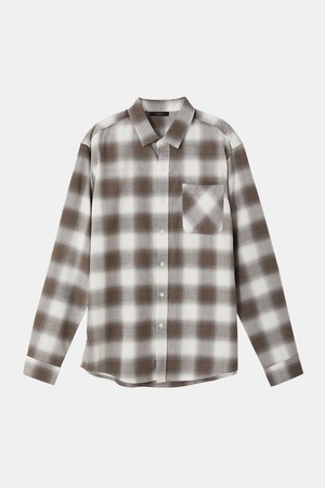 코팅코튼 그라데이션 체크 남방 CSH105