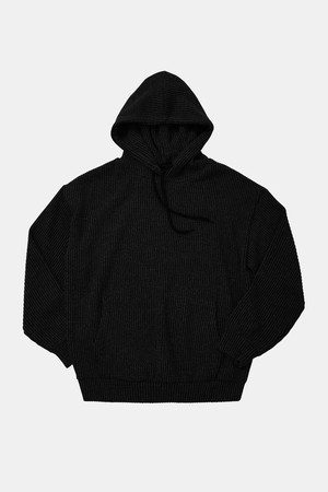 오버핏 빅사이즈 골지 포켓 후드티 CTEE124