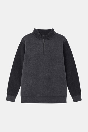 플리스 반집업 하프넥 니트티 CNIT112