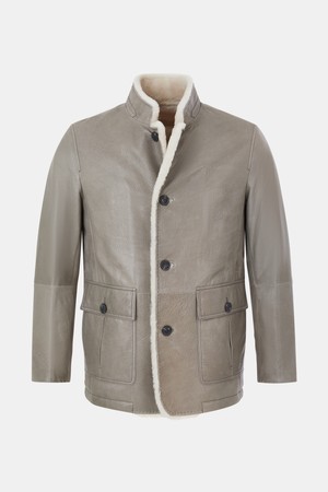 양가죽 빅포켓 버튼 구스다운 자켓 CLJP125