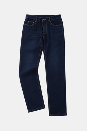 레귤러핏 스판 기모 진청 데님 팬츠 CJN114