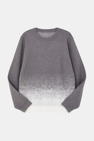 도트 그라데이션 라운드 니트 CNIT116