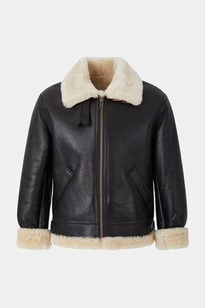 카라 스트랩 양가죽 무스탕 CLJP130