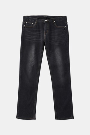 융기모 스판 블랙 워싱 데님 팬츠 CJN116