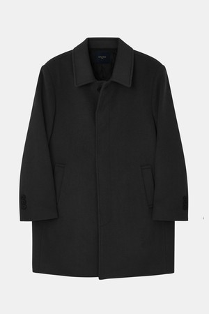 솔리드 싱글 히든 버튼 울 코트 CCO104A