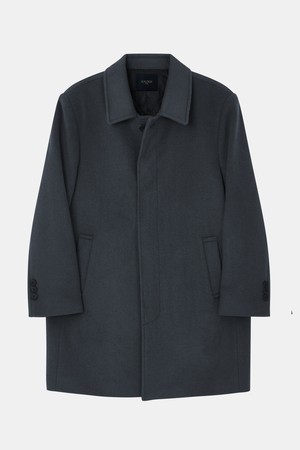 솔리드 싱글 히든 버튼 울 코트 CCO104A