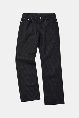 세미와이드 스트라이프 데님 팬츠 DJN103