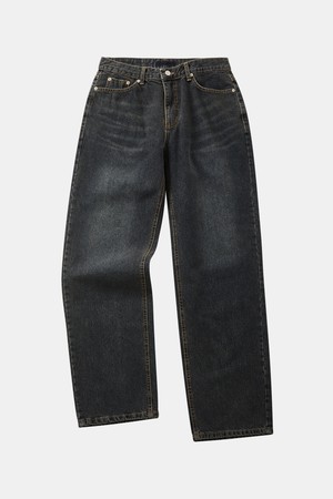 세미와이드핏 차콜 워싱 데님 팬츠 DJN111