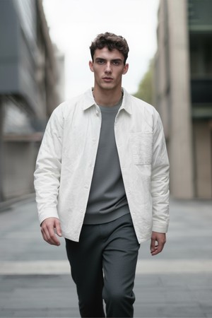 오버핏 간절기 싱글 카라 점퍼 DJP112