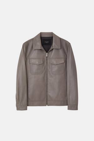 스탠드 카라 투포켓 램스킨 점퍼 DLJP105