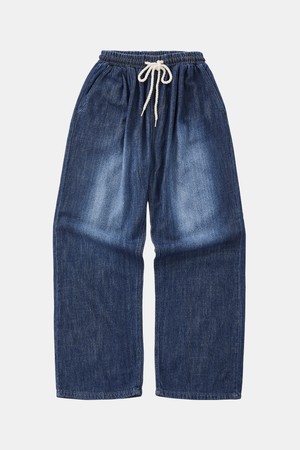 봄여름 와이드 딥블루 린넨 데님 DJN125