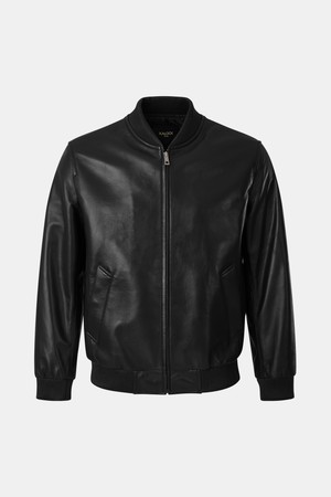 코팅 램스킨 블루종 집업 점퍼 DLJP106