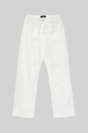 봄가을 일자핏 화이트 데님 팬츠 DJN133