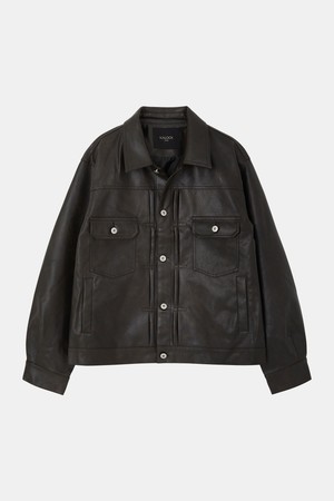 봄가을 싱글 카라 버튼 자켓 DJP129