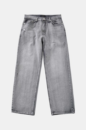 세미와이드 멀티 디스트로이 그레이 데님 DJN138