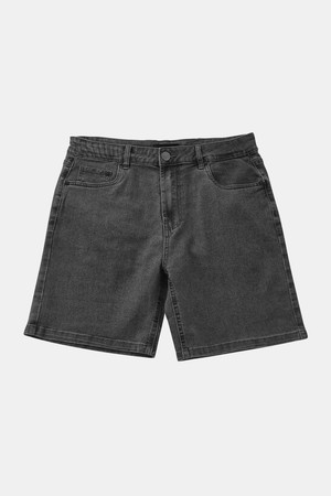 베이직 워싱 스판 데님 반바지 DSPT118