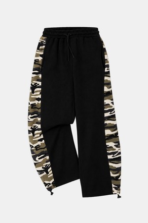 카모 배색 와이드 트레이닝 팬츠 DD1FMPT161