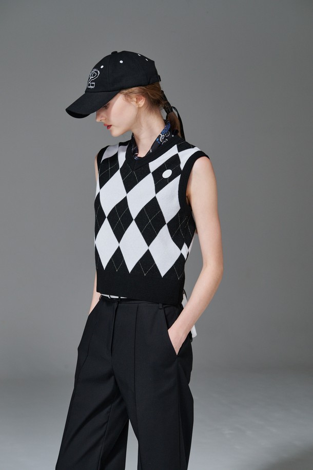 KLIMGOLF - 베스트 - Argyle V neck vest 아가일 브이넥 베스트