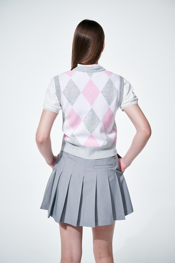 KLIMGOLF - 베스트 - Argyle V neck vest 아가일 브이넥 베스트