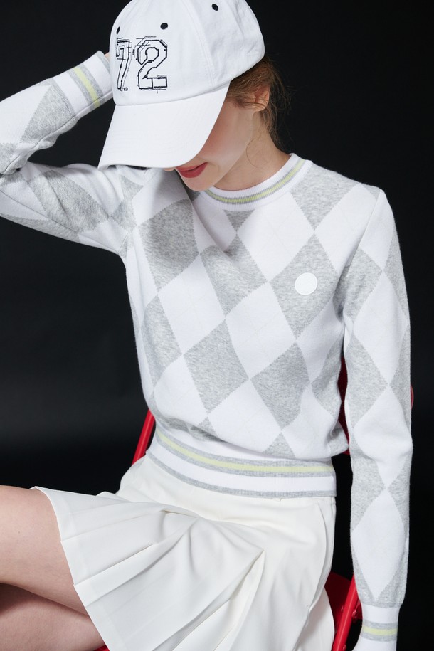 KLIMGOLF - 스웨터 - Argyle long sleeve knit 아가일 긴팔 니트