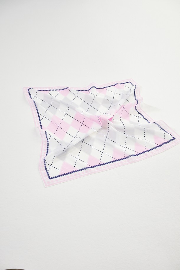 KLIMGOLF - 스카프/머플러 - Argyle seersucker scarf  아가일 씨어서커 스카프