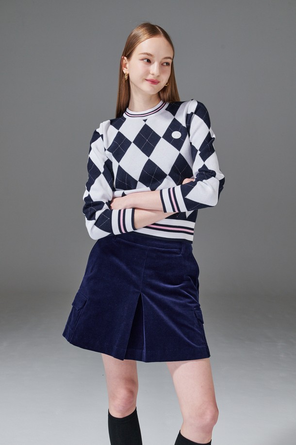 KLIMGOLF - 스웨터 - Argyle long sleeve knit 아가일 긴팔 니트