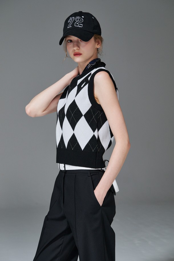 KLIMGOLF - 베스트 - Argyle V neck vest 아가일 브이넥 베스트