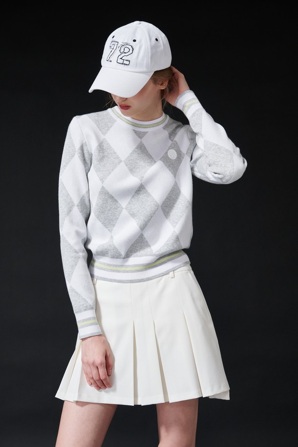 KLIMGOLF - 스웨터 - Argyle long sleeve knit 아가일 긴팔 니트