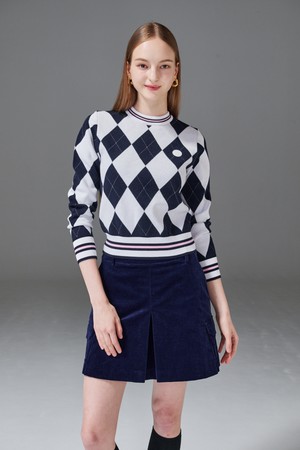 Argyle long sleeve knit 아가일 긴팔 니트