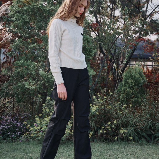 Keep warm semi wide pants 기모 세미 와이드 팬츠