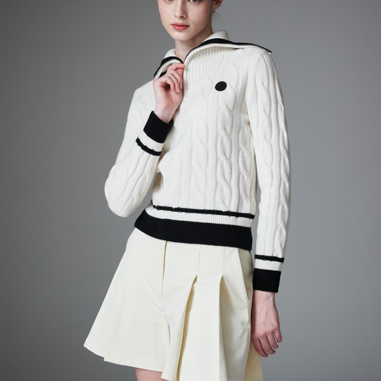 Contraste half zip up 컨트라스트 하프 니트 집업