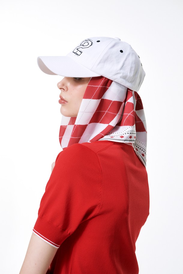 KLIMGOLF - 스카프/머플러 - Argyle seersucker scarf 아가일 프린트 스카프
