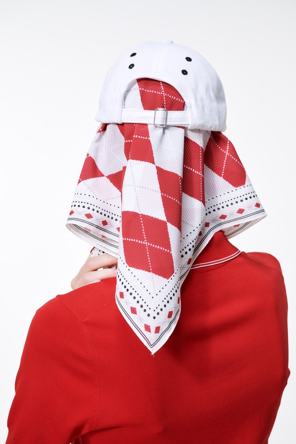 KLIMGOLF - 스카프/머플러 - Argyle seersucker scarf 아가일 프린트 스카프