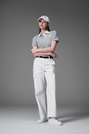 Rivet detail pocket pants 리벳 세미 와이드 팬츠