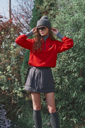 layerd mini skirt 레이어드 미니 스커트_GREY-a