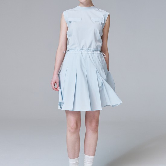 Punching Pleated Dress 펀칭 플리츠 원피스