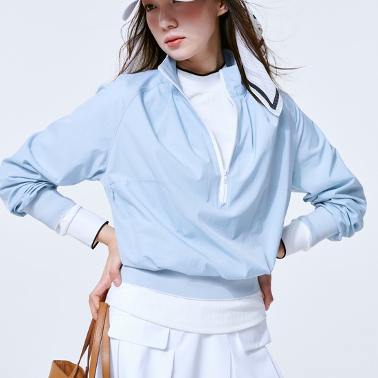 [Re-order] 밴드넥 하프 집업 Band Neck Half-Zip up WH SB