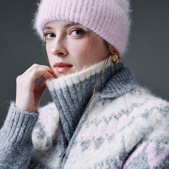 Color Block Knit Warmer 배색 니트 워머