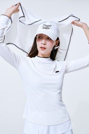 솔리드 시어서커 스카프 Classic Solid Seersucker Scarf_WHITE-a