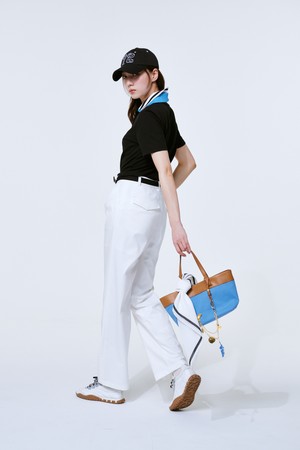 원턱 이중지 세미 와이드 팬츠 One tuck semi wide pants
